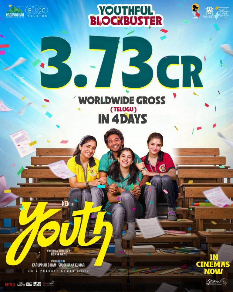 4 రోజుల్లో 3.73 కోట్ల రూపాయల వసూళ్లు సాధించిన “యూత్”