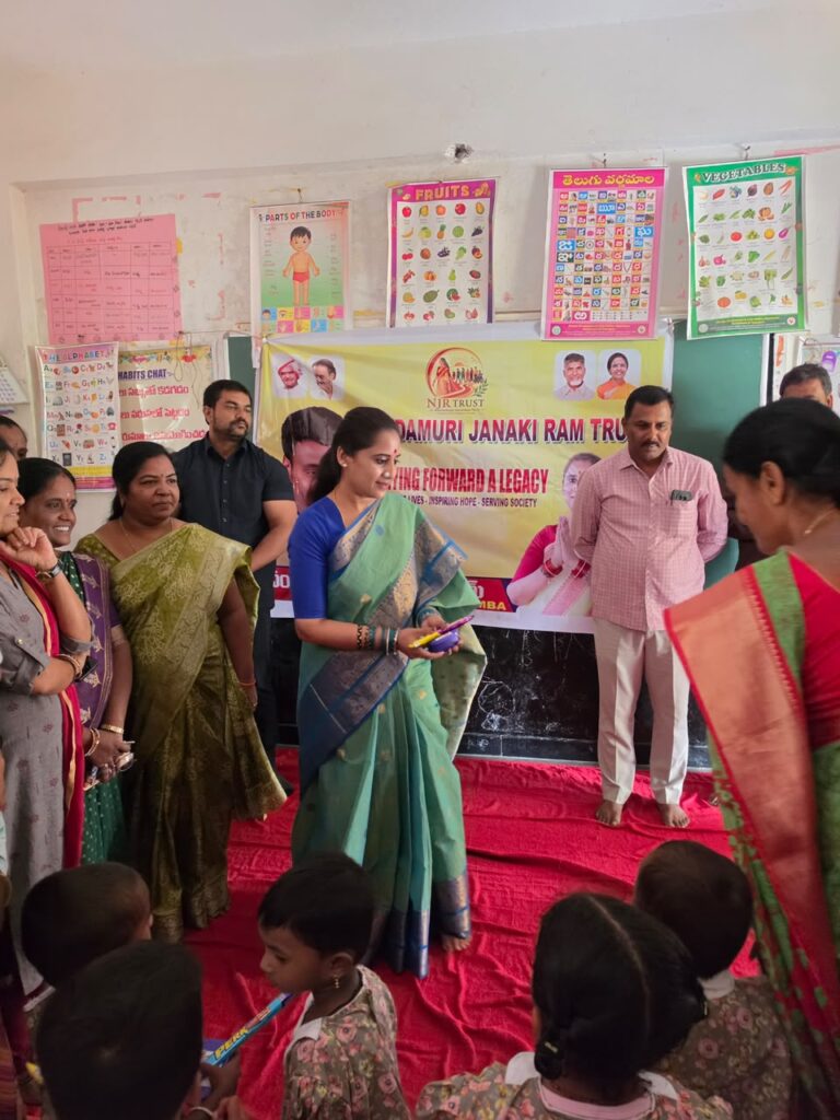 కొండకల్ అంగన్వాడి చిన్నారులకు నందమూరి జానకిరామ్ ట్రస్ట్ సేవా చేయూత