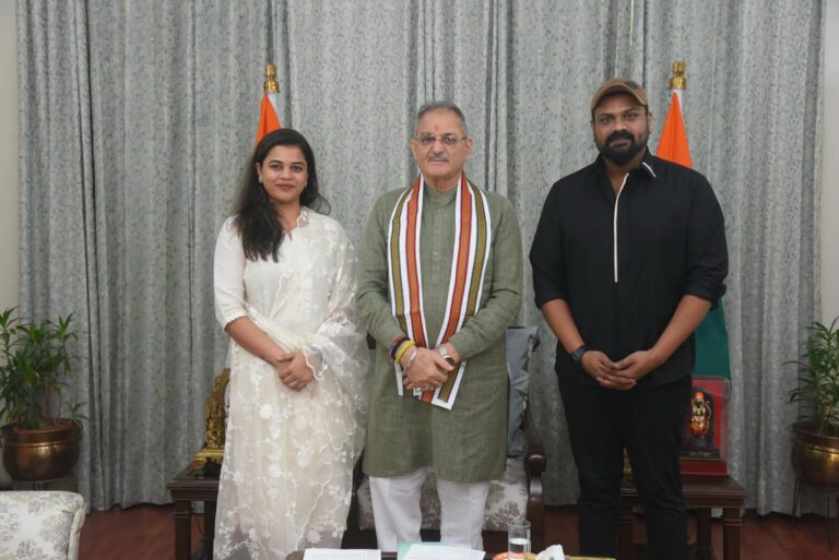 హిమాచల్ ప్రదేశ్ గవర్నర్‌తో మంచు మనోజ్, మౌనిక భూమా మంచు భేటీ